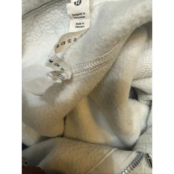 Lululemon Women's Scuba Oversized Half Zip Hoodie Heathered Light Grey Size M/L - Picture 9 of 15